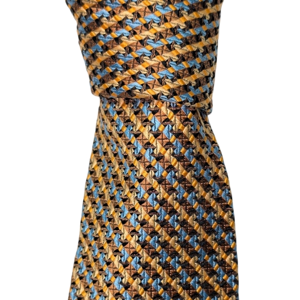 Robert Talbott Best Of Class Silk Necktie Mens Multicolor Geometric Designer Tie